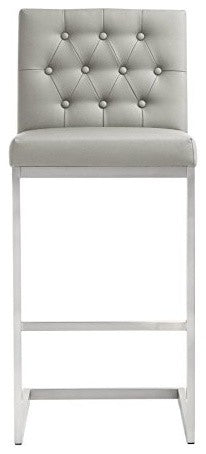 Helsinki Light Grey Steel Barstool (Set of 2) - Light Grey