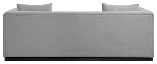 Alfie Linen Textured Fabric Upholstered Sofa, Grey