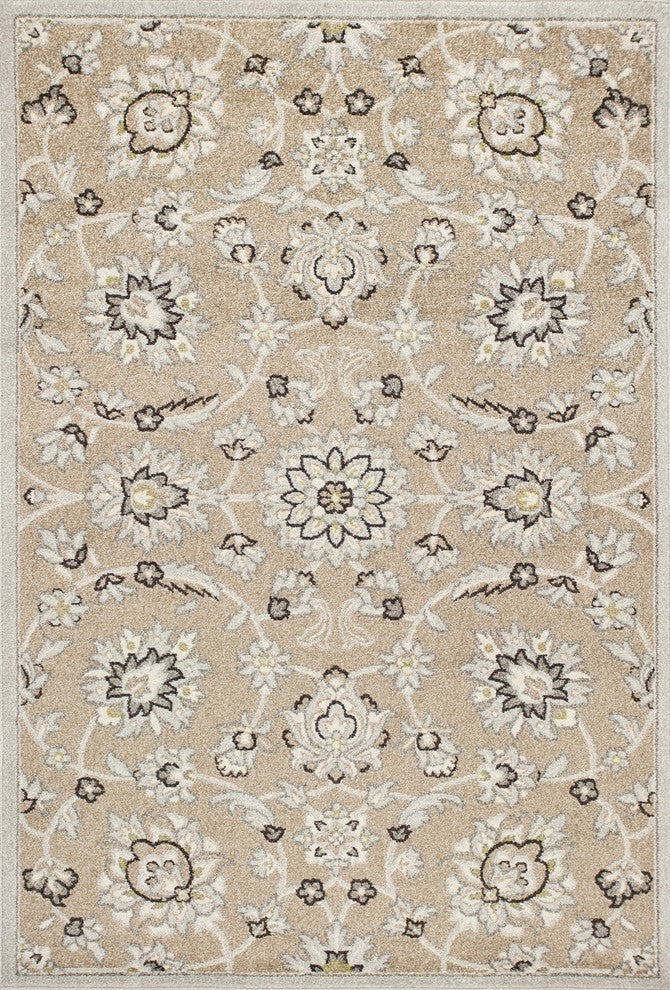 Lucia 2752 Beige and Gray Verona Rug, 7''7"x10''10"