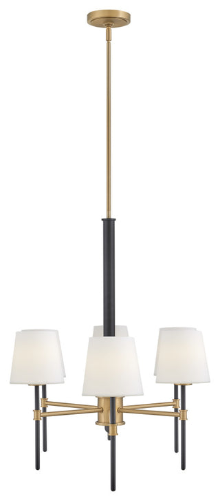 Hinkley Saunders Medium Six Light Linear, Black