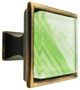 Hand Brushed Green Tilted Stroke Crystal Glass Oil Rubbed Bronze Classic Knob