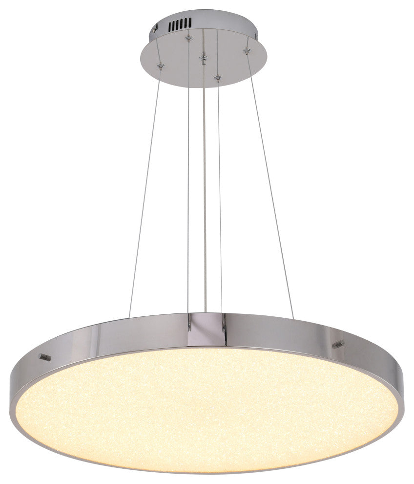 Bethel International FT101C24CH 1-Light LED Chandelier, Chrome