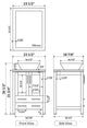 Modern Bathroom Vanity Set With Mirror and Sink, White, 36"