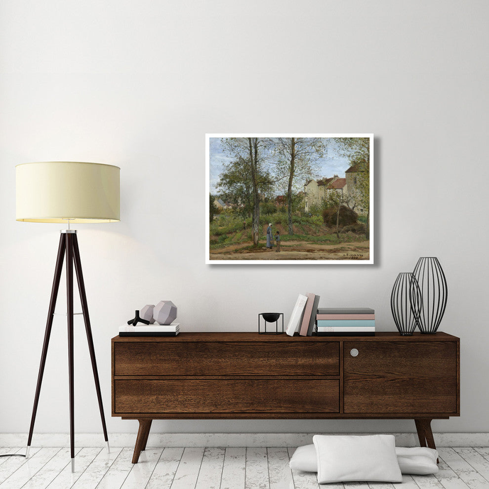 "Houses at Bougival (Autumn)" Digital Paper Print by Camille Pissarro, 42"x32"