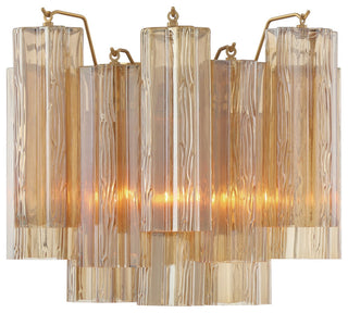 Crystorama Lighting Group ADD-302-AM Addis 2 Light 12" Tall Wall - Aged Brass