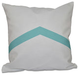 Geometric Decorative Pillow, Aqua, 16"x16"