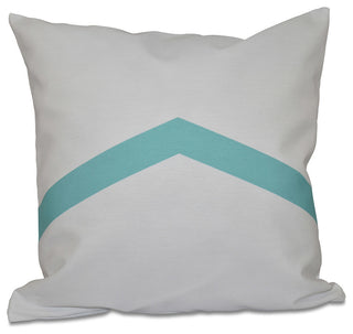 Geometric Decorative Pillow, Aqua, 16"x16"