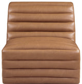 Vega Upholstered Accent Chair, Cognac, Vegan Leather
