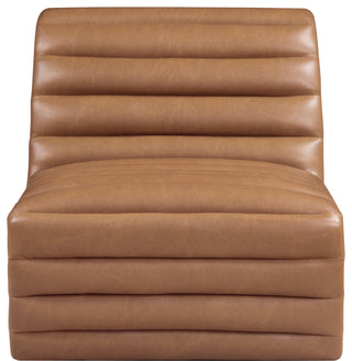Vega Upholstered Accent Chair, Cognac, Vegan Leather