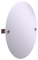 Montero Contemporary Frameless Oval Beveled Edge Tilt Mirror, Antique Copper