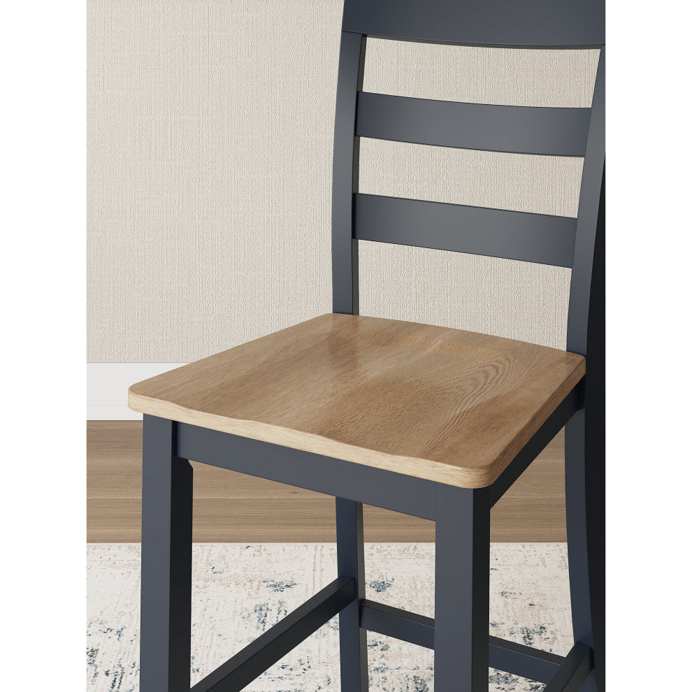 Gesthaven Natural/Blue Counter Height Barstool