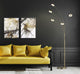 73"H 5-Arched LED Floor Lamp With Dimmer