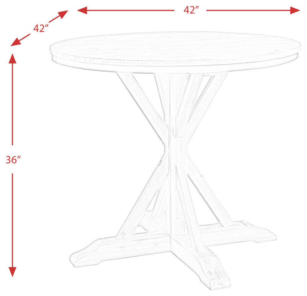 Picket House Furnishings Keaton Round Dining Table, Counter Height
