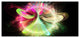 Large Circle with Yellow Curves, Large Floral Canvas Art Print, 60"x28"