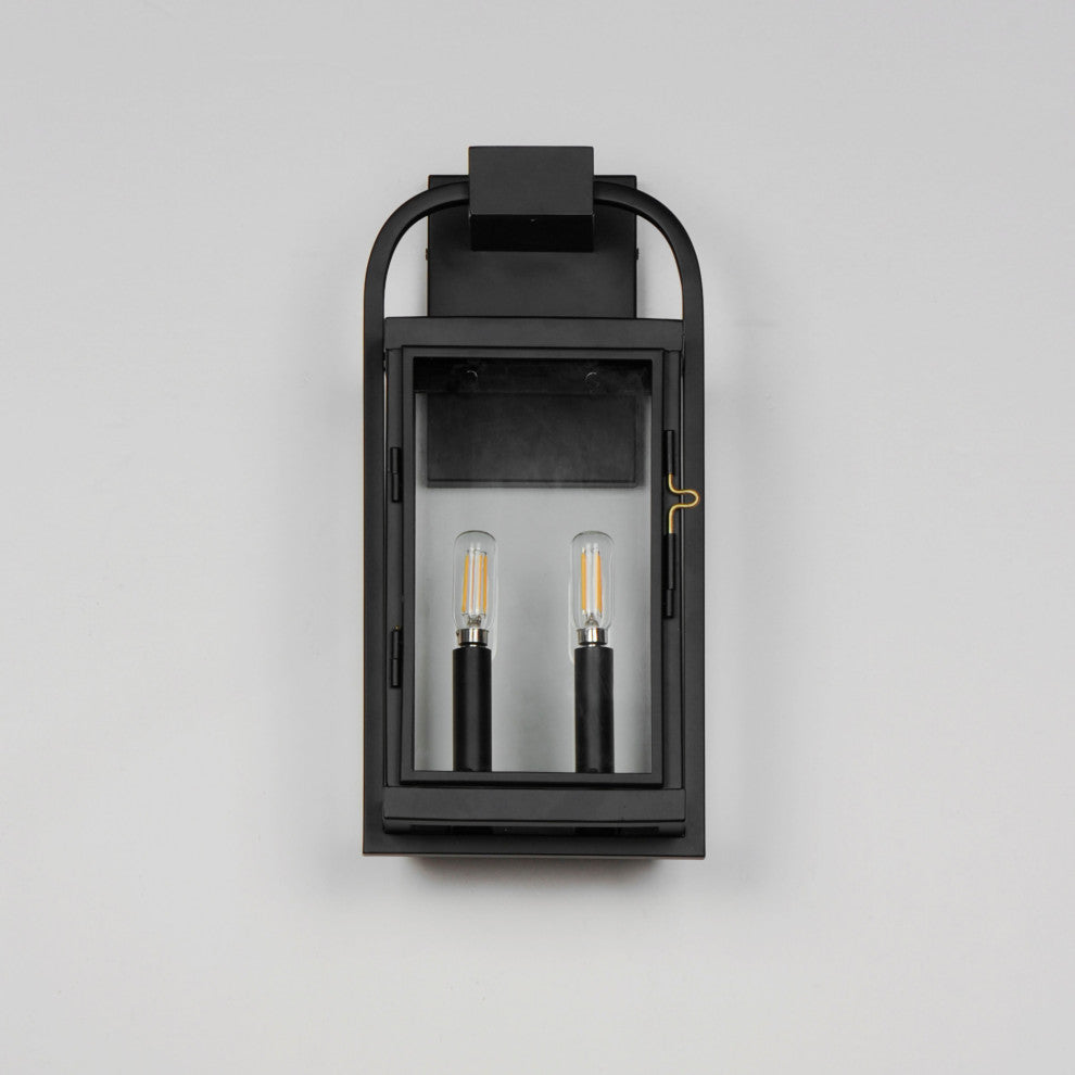 Maxim 30802 Bonham 2 Light 17" Tall Outdoor Wall Sconce - Black