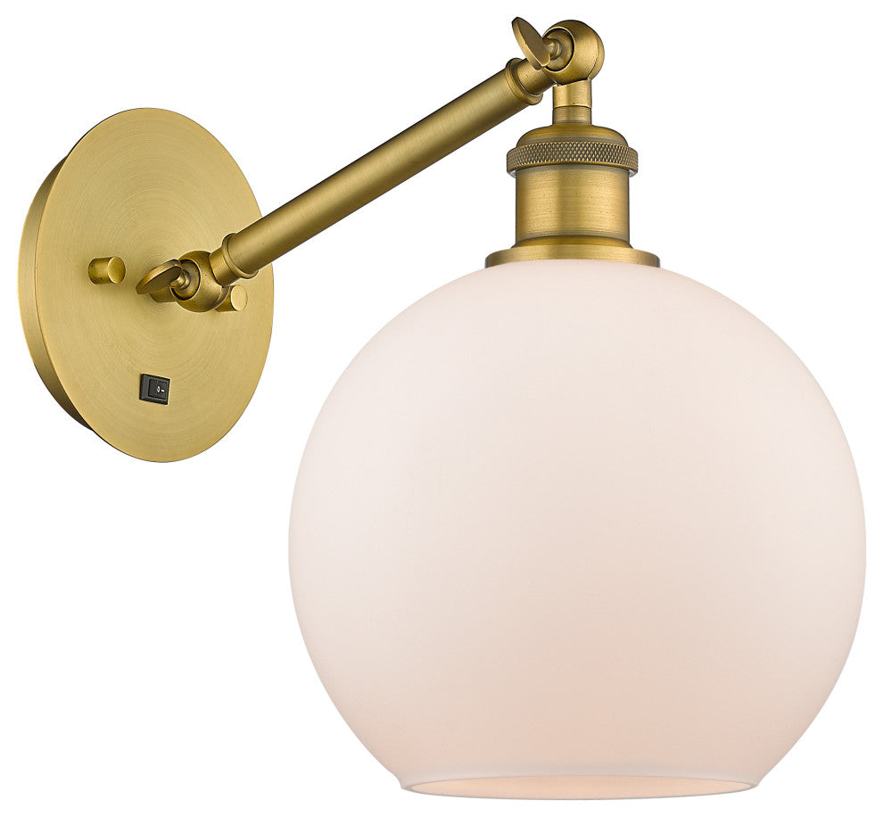 Innovations 317-1W-BB-G121-8-LED 1-Light Sconce, Brushed Brass