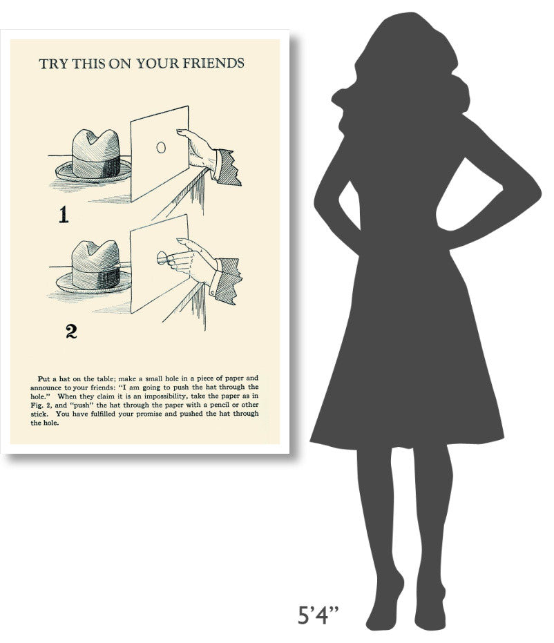 "Try This on Your Friends" Digital Paper Print by Retromagic, 31"x46"