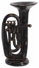 Old-Style Ceramic Trombone decor, Black