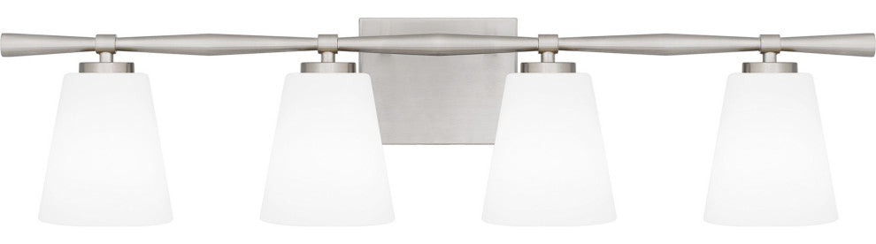 Quoizel BID8631 Brindley 4 Light 31"W Vanity Light - Brushed Nickel