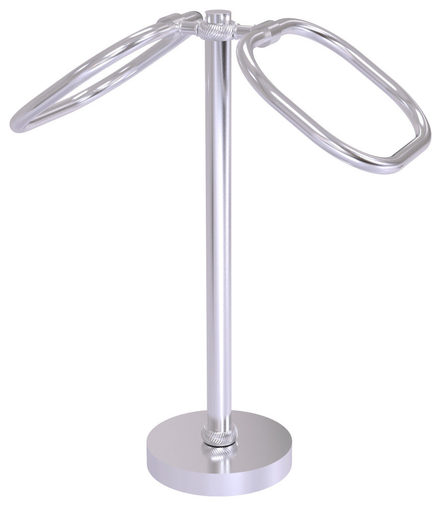 Two Ring Oval Guest Towel Holder, Satin Chrome