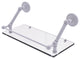 Prestige Regal 18" Floating Glass Shelf with Gallery Rail, Matte White