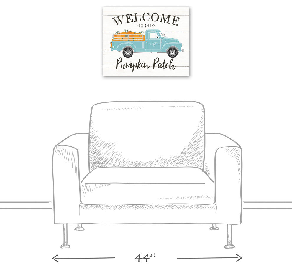 Welcome to Our Pumpkin Patch Print on Canvas