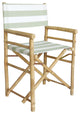 Bamboo Director's Chair, Set of 2, Celadon Stripes