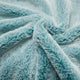 Tip Printing Light Faux Fur Throw, Blue Turquoise, 50"x60"