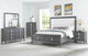 Lorraine Queen Storage Footboard Platform Bed, Dark Grey