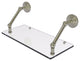 Prestige Que New 18" Floating Glass Shelf, Polished Nickel