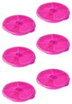 Two Compartment Microwave Tray with Cover, Pink, Pack of 6