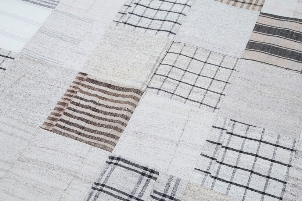Rug N Carpet - Handmade Anatolian 8' 0'' x 9' 11'' Vintage Patchwork Kilim Rug