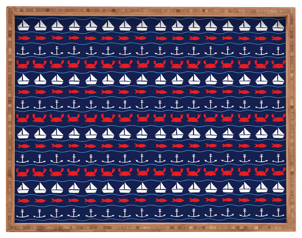Robert Farkas Summer Pattern Rectangular Tray