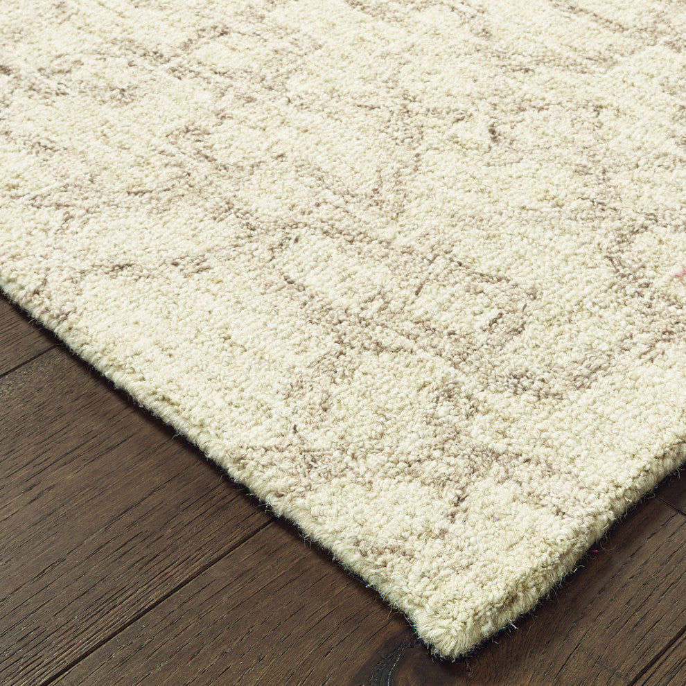 Oriental Weavers Sphinx Tallavera 55608 Geometric Rug, Tan/Ivory, 3'6"x5'6"