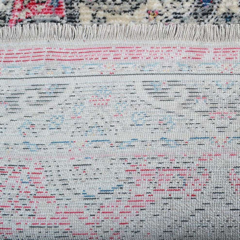 MACHINE MADE POLYESTER AREA RUGS  -Black Red Color, Oriental ,Living room rugs