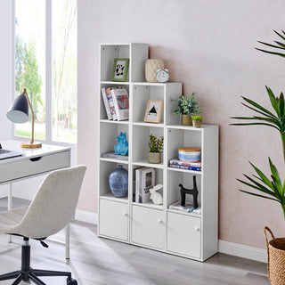Marcel Cubes Modular Storage Organizer Cubby Cabinet Shelf, Set of 3, White