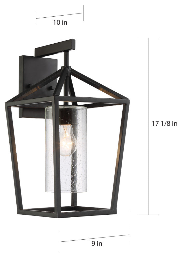 Nuvo Hopewell 1-Light Incandescent Matte Black Wall Mount