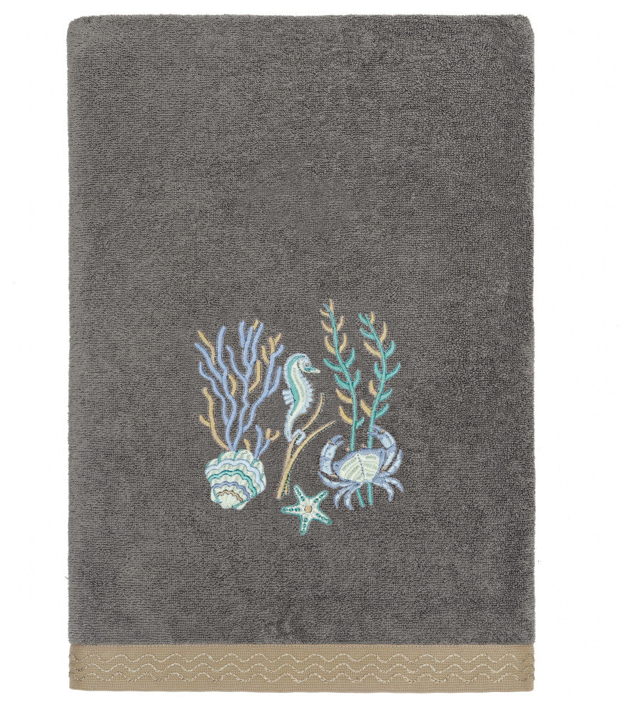 Linum Home Textiles 100% Turkish Cotton AARON 4PC Embellished Towel Set