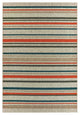 7' x 9' Blue and Gray Striped Indoor Outdoor Area Rug