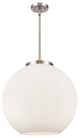 Athens Pendant, Brushed Satin Nickel, Matte White, Matte White