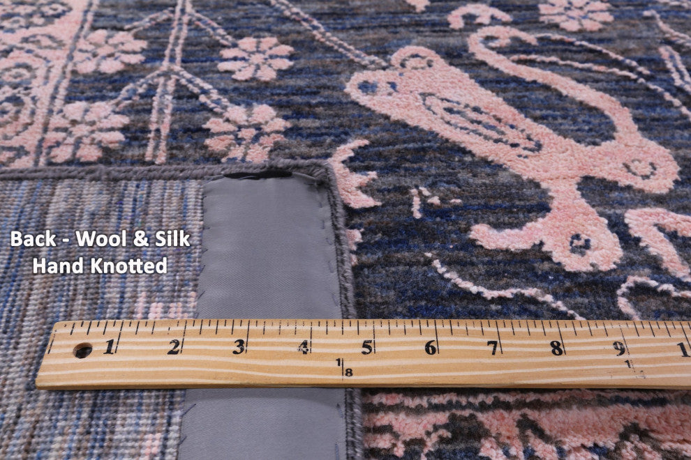 8' 11" X 12' 0" Persian Wool & Silk Handmade Rug - Q15747