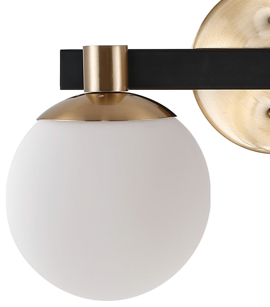 Modernist Globe Metal/Frosted Glass LED Vanity, 3-Light