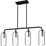 Quoizel FRB438 Fairbanks 4 Light 37"W Linear Chandelier - Matte Black
