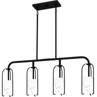 Quoizel FRB438 Fairbanks 4 Light 37"W Linear Chandelier - Matte Black