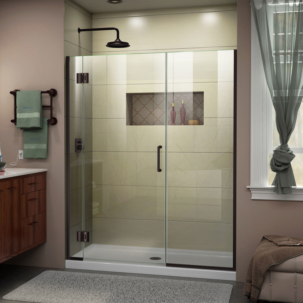 DreamLine Unidoor-X 51"-51.5" W Shower Door, Oil Rubbed Bronze