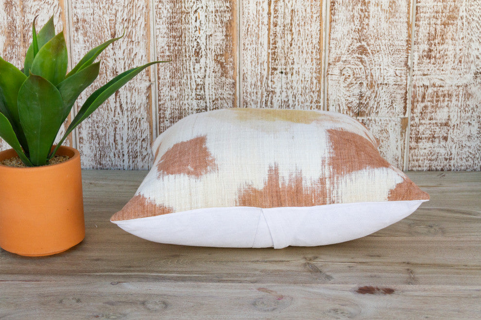 Vivi Organic Silk Ikat Pillow