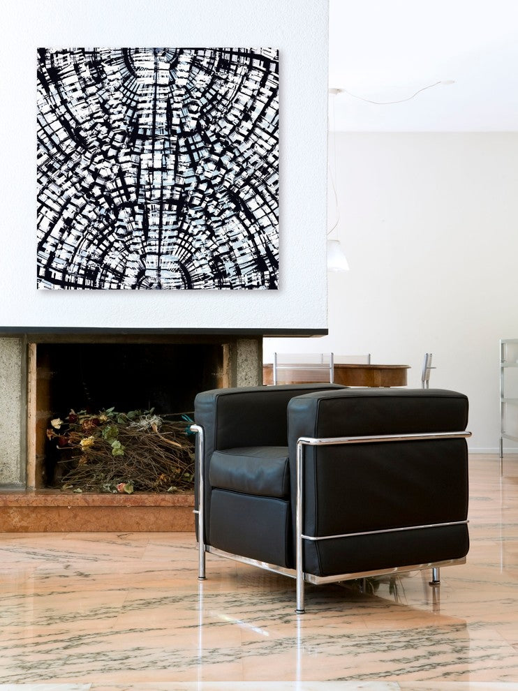 "Darkened Formation" Painting Print on Wrapped Canvas