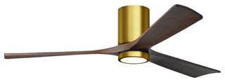 Matthews Fan Irene-3HLK With Lighting Kit, Brushed Brass, 60", Walnut