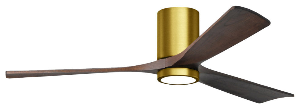 Matthews Fan Irene-3HLK With Lighting Kit, Brushed Brass, 60", Walnut