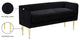 Audrey Velvet Upholstered Bench, Black